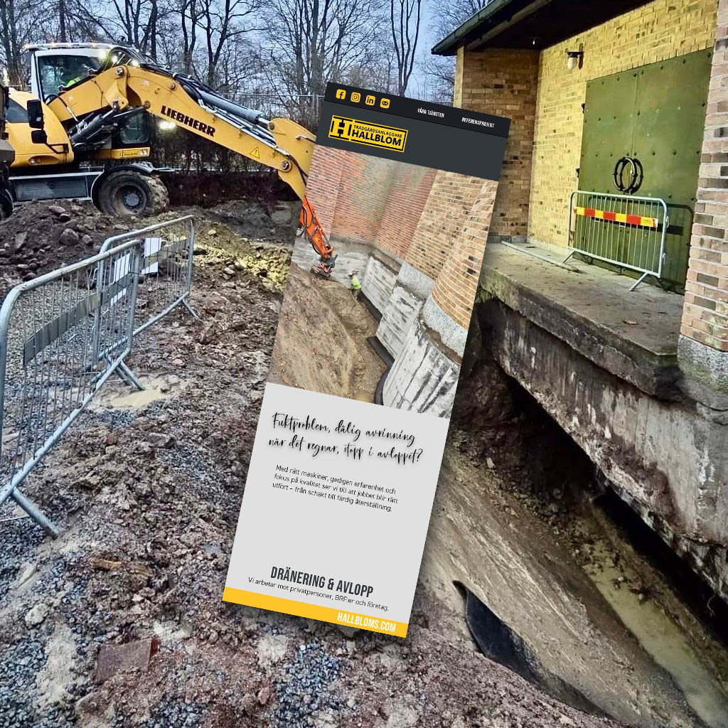 Folder dränering och avlopp
